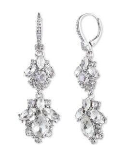 }PbT fB[X ANZT[ sAXECO Be[W Marchesa Vintage Cluster Crystal Double Drop Earrings Silver Vo[