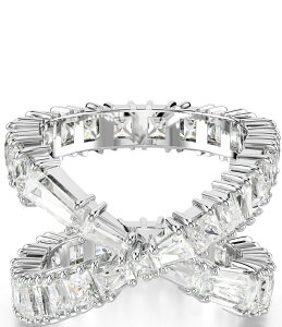 XtXL[ fB[X ANZT[ w Swarovski Hyperbola Infinity Crystal Band Ring Silver Vo[