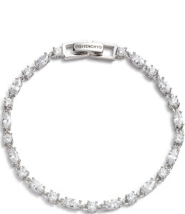 �W�o���V�[ ���f�B�[�X �A�N�Z�T���[ �u���X���b�g�E�o���O���E�A���N���b�g Givenchy Silver Tone Crystal Tennis Flex Line Bracelet Silver/Crystal White �z���C�g