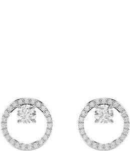yz XtXL[ fB[X sAXECO ANZT[ Constella Crystal Circle Stud Earrings Silver/Crystal
