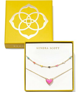 �P���h���X�R�b�g ���f�B�[�X �A�N�Z�T���[ �l�b�N���X�E�`���[�J�[ ���[�X Kendra Scott Ari Haven Enamel Heart Necklace Gift Set Gold Neon Pink �s���N