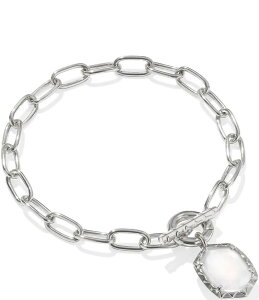 �P���h���X�R�b�g ���f�B�[�X �A�N�Z�T���[ �u���X���b�g�E�o���O���E�A���N���b�g Kendra Scott Daphne Link And Chain Bracelet Silver Ivory Mother Of Pearl �A�C�{���[
