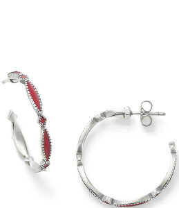 �W�F�[���Y �G�C�����[ ���f�B�[�X �A�N�Z�T���[ �s�A�X�E�C�������O James Avery Red Enamel Cordoba Hoop Ear Posts Sterling Red ���b�h