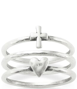 �W�F�[���Y �G�C�����[ ���f�B�[�X �A�N�Z�T���[ �w�� James Avery Faith & Love Ring Set Sterling Silver �V���o�[