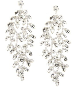 �Z�U���k ���f�B�[�X �A�N�Z�T���[ �s�A�X�E�C�������O Cezanne Eveline Crystal Chandelier Statement Earrings Silver �V���o�[