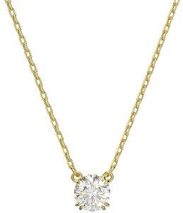�X�����t�X�L�[ ���f�B�[�X �A�N�Z�T���[ �l�b�N���X�E�`���[�J�[ ���[�X Swarovski Constella Round Cut Short Pendant Necklace Gold �S�[���h