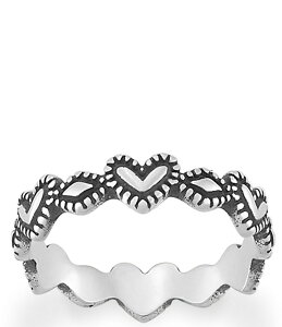 �W�F�[���Y �G�C�����[ ���f�B�[�X �A�N�Z�T���[ �w�� James Avery Sterling Silver Hearts and Beads Ring Sterling Silver �V���o�[