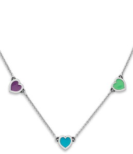 �W�F�[���Y �G�C�����[ ���f�B�[�X �A�N�Z�T���[ �l�b�N���X�E�`���[�J�[ ���[�X James Avery Enamel Connected Hearts Collar Short Pendant Necklace Sterling Blue �u���[