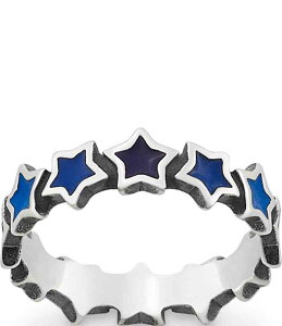 �W�F�[���Y �G�C�����[ ���f�B�[�X �A�N�Z�T���[ �w�� James Avery Enamel Connected Stars Band Ring Sterling Silver �V���o�[