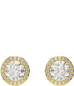 XtXL[ fB[X ANZT[ sAXECO Swarovski Una Round Crystal Halo Stud Earrings Gold/Crystal S[h