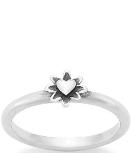 �W�F�[���Y �G�C�����[ ���f�B�[�X �A�N�Z�T���[ �w�� James Avery Blooming Heart Band Ring Sterling Silver �V���o�[