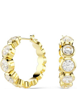 �X�����t�X�L�[ ���f�B�[�X �A�N�Z�T���[ �s�A�X�E�C�������O �~�j Swarovski Imber Round Cut Mini Hoop Earrings Gold/Crystal �S�[���h