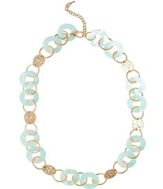 【送料無料】 ミンウォン レディース ネックレス・チョーカー アクセサリー Resin Link Collar Necklace Gold/Mint