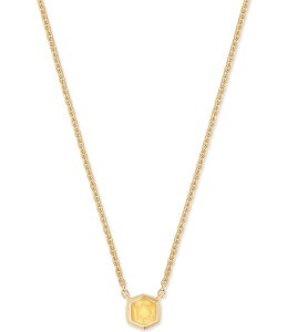 PhXRbg fB[X ANZT[ lbNXE`[J[ [X Kendra Scott Davie Pave 14K Gold Short Pendant Necklace Light Citrine S[h