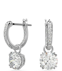 XtXL[ fB[X ANZT[ sAXECO Swarovski Constella Crystal Round Drop Earrings Silver Vo[