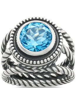 �W�F�[���Y �G�C�����[ ���f�B�[�X �A�N�Z�T���[ �w�� James Avery Twisted Wire Ring Blue Topaz �u���[