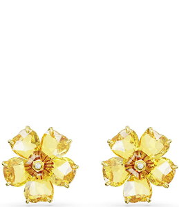 XtXL[ fB[X ANZT[ sAXECO Swarovski Florere Yellow Flower Crystal Stud Earrings Gold/Yellow CG[