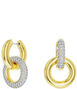 XtXL[ fB[X ANZT[ sAXECO Swarovski Dextera Interlocking Crystal Hoop Earrings Gold S[h