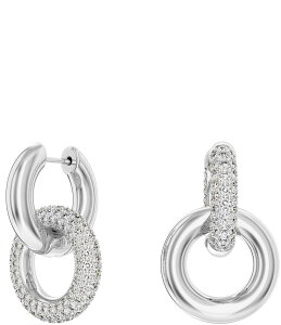 yz XtXL[ fB[X sAXECO ANZT[ Dextera Interlocking Crystal Hoop Earrings Silver