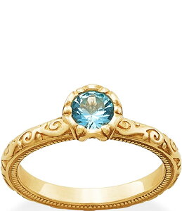 �W�F�[���Y �G�C�����[ ���f�B�[�X �A�N�Z�T���[ �w�� James Avery 14K Gold Cherished Birthstone Band Ring Blue Topaz �u���[