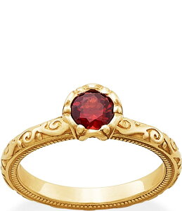 �W�F�[���Y �G�C�����[ ���f�B�[�X �A�N�Z�T���[ �w�� James Avery 14K Gold Cherished Birthstone Band Ring Garnet �S�[���h