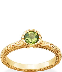 �W�F�[���Y �G�C�����[ ���f�B�[�X �A�N�Z�T���[ �w�� James Avery 14K Gold Cherished Birthstone Band Ring Peridot �S�[���h