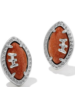 �P���h���X�R�b�g ���f�B�[�X �A�N�Z�T���[ �s�A�X�E�C�������O Kendra Scott Football Stud Earrings Silver Orange Goldstone �I�����W
