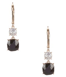 �Z�U���k ���f�B�[�X �A�N�Z�T���[ �s�A�X�E�C�������O Cezanne CZ Round & Jet Square Stone Drop Earrings Gold/Jet �S�[���h