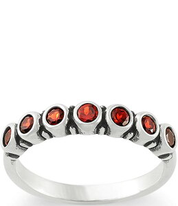 WF[Y GC[ fB[X ANZT[ w James Avery Stacker Ring with Garnet Gemstones Sterling Silver Vo[