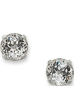 WF[Y GC[ fB[X ANZT[ sAXECO James Avery Lab-Created White Sapphire Gemstone Stud Earrings Sterling Silver Vo[