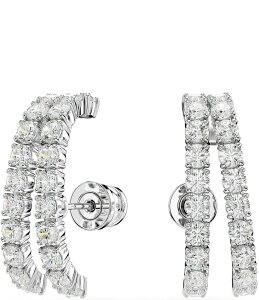 XtXL[ fB[X ANZT[ sAXECO Swarovski Matrix Round Cut Ear Cuff Earrings Silver/Crystal Vo[