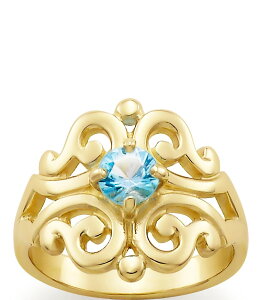 �W�F�[���Y �G�C�����[ ���f�B�[�X �A�N�Z�T���[ �w�� ���[�X James Avery 14K Spanish Lace Birthstone Ring 14K Gold Blue Topaz �u���[