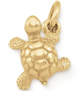 �W�F�[���Y �G�C�����[ ���f�B�[�X �A�N�Z�T���[ �l�b�N���X�E�`���[�J�[ James Avery 14K Turtle Charm 14K Gold �S�[���h