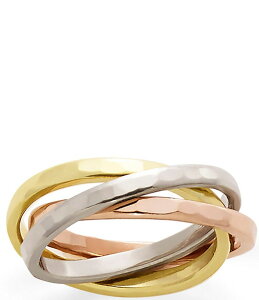 �W�F�[���Y �G�C�����[ ���f�B�[�X �A�N�Z�T���[ �w�� James Avery Entwined Trio 14K Combo Ring 14K Gold �S�[���h