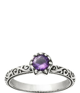 �W�F�[���Y �G�C�����[ ���f�B�[�X �A�N�Z�T���[ �w�� James Avery Cherished Birthstone Ring with Amethyst Sterling Amethyst