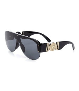 yz FT[` fB[X TOXEACEFA ANZT[ Men's Ve4391 Shield 48mm Sunglasses Black