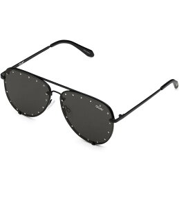 【送料無料】 クエイ レディース サングラス・アイウェア アクセサリー High Key Rhinestone Oversized 55mm Sunglasses Black