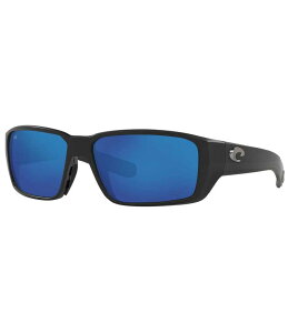 RX^ fB[X ANZT[ TOXEACEFA Costa Men's Fantail Pro 580g 60mm Polarized Wrap Sunglasses Black Blue ubN