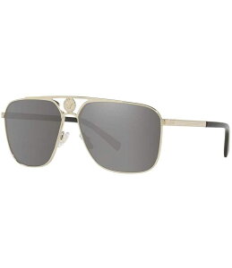 yz FT[` fB[X TOXEACEFA ANZT[ Men's Ve2238 61mm Rectangular Sunglasses Pale Gold