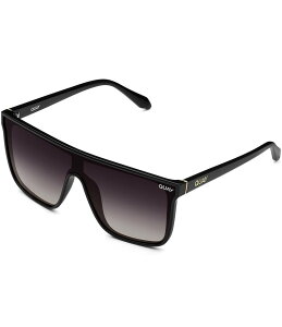 【送料無料】 クエイ レディース サングラス・アイウェア アクセサリー Unisex Nightfall Oversized 52mm Polarized Shield Sunglasses Black/Smoke