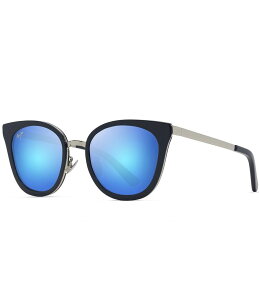 yz }ECW fB[X TOXEACEFA ANZT[ Women's Polarized Wood Rose Cat Eye Sunglasses Blue