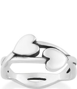 �W�F�[���Y �G�C�����[ ���f�B�[�X �A�N�Z�T���[ �w�� James Avery Sterling Silver Hearts Entwined Band Ring Sterling Silver �V���o�[
