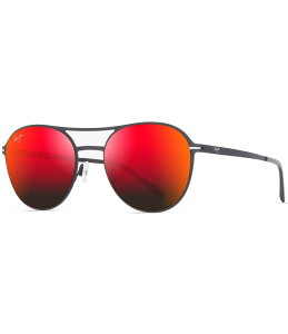 yz }ECW fB[X TOXEACEFA ANZT[ Unisex Half Moon PolarizedPlus2R 52mm Mirrored Round Sunglasses Matte Black
