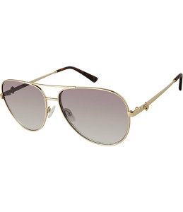 J[gWFCK[h fB[X ANZT[ TOXEACEFA Kurt Geiger London Women'sKGL1001 Shoreditch 62mm Mirrored Lens Aviator Sunglasses Gold Havana S[h