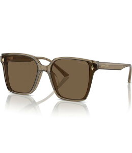 �W�~�[�`���[ ���f�B�[�X �A�N�Z�T���[ �T���O���X�E�A�C�E�F�A Jimmy Choo Woman JC5016D 61mm Rectangular Sunglasses Transparent Brown �u���E��
