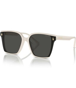 �W�~�[�`���[ ���f�B�[�X �A�N�Z�T���[ �T���O���X�E�A�C�E�F�A Jimmy Choo Woman JC5016D 61mm Rectangular Sunglasses White �z���C�g