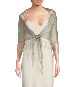 �Z�U���k ���f�B�[�X �A�N�Z�T���[ �}�t���[�E�X�g�[���E�X�J�[�t �t�����W Cezanne Fringe Shawl Silver �V���o�[