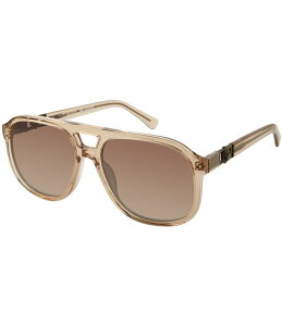 yz J[gWFCK[h fB[X TOXEACEFA ANZT[ Women's KGL1020 58mm Transparent Square Sunglasses Beige/Khaki