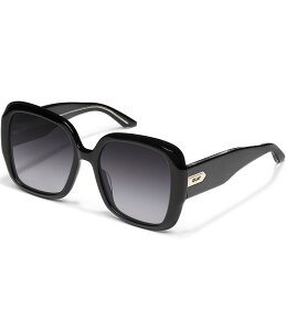 yz NGC fB[X TOXEACEFA ANZT[ Women's Full Glam 55mm Square Sunglasses Black/Smoke