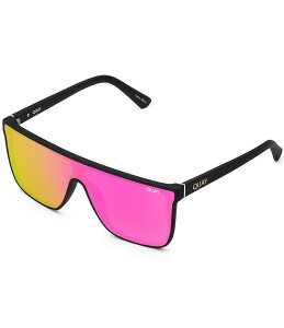 NGC fB[X ANZT[ TOXEACEFA QUAY Unisex Nightfall 52mm Shield Sunglasses Matte Black/Pink ubN